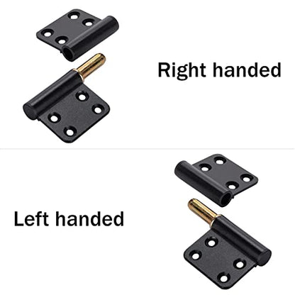 6 Pcs 4 Inch Lift Off Flag Hinges - Black Removable Door Hinges - size: 3 left + 3 right