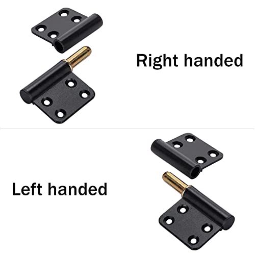 12 Pcs 4 Inch Lift Off Flag Hinges - Black Removable Door Hinges - size: 6 left + 6 right