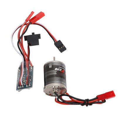 RC Brushed Motor ESC Combo with High Purity Copper Windings 31T 30000rpm Motor and 30A Brushed ESC with JST Plug for 1/16 / 1/18 Scale RC Cars