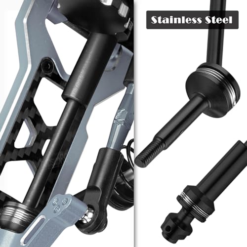 RC for 1/10 Slash 2WD,Slash 2WD VXL Upgrades Parts Shocks&Drive Shaft CVD&Front Rear Suspension A Arms&Caster Block&Steering Blocks&Rear Stub Axle Carriers&Turnbuckles Camber Link,Titanium - color: Titanium(for 1/10)