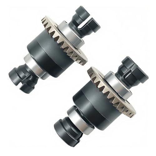 2PCS 30T 0.8Mod Differential Set for ARRMA Granite Typhon Mojave GROM (Black) | Metal,Front,Rear,1/18,1/14,ARA311177 ARA311177V2,Pre-Assembled,High Strength,Wear Resistant,Precision Fit - color: Black