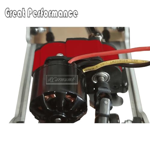 Center Transmission Gearbox Upgrades Part for 1/10 RC Crawler car Axial SCX10 SCX10 ii 90047 Wraith,Aluminum LCG Middle Transmission Gearbox Hops up,Red - color: Red(1 Pack)