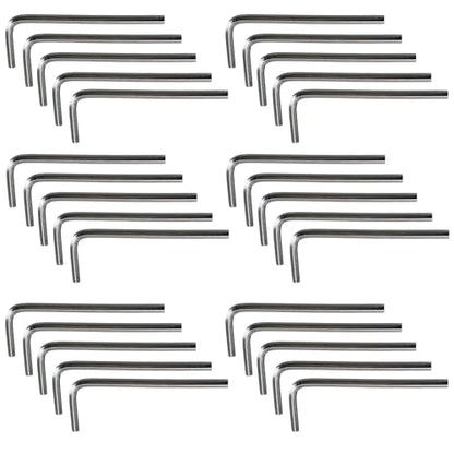 50Pcs 2.5mm Allen Wrench L-Shaped Hex Key Wrench Set, Metric Hexagon Head Replacement Tool for Furniture and Bike Repair - size: 2.5mm