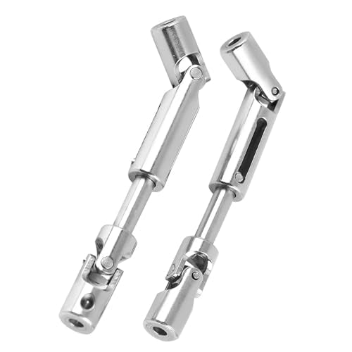 2PCS RC Drive Shaft, 1/16 Scale C24 Vehicle Transmission Shaft, Metal RC Crawler Accessories Compatible with RC Military Truck