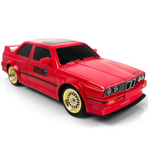 Remote Control Cars 1:16 Scale RC Drift Car 2.4Ghz 30KM/H High Speed 4WD RTR Racing Car with Drift Tires LED Lights 2PCS Rechargeable Batteries RC Sport Cars Toys for Adults Boys Girls Kids Gift - color: Red