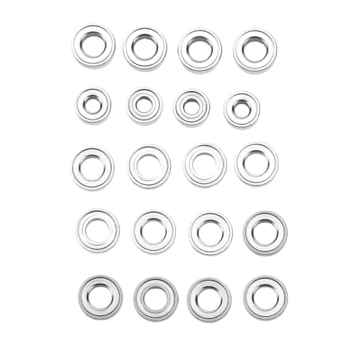 20-Piece Stainless Steel RC Bearing Kit | 3x6x2mm 3x6x2.5mm 2x5x2.5mm for Axial SCX30 1/30 Crawler