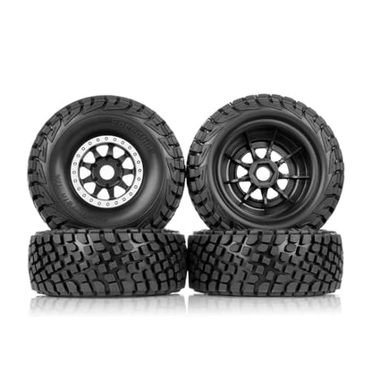 1/7 Mojave Desert Short Course Truck Tires Wheel Compatible with TRAXXAS UDR Off-Road Buggy Tire 17MM Adapter Wearable FS 336184 RC Model Car (White) - color: White