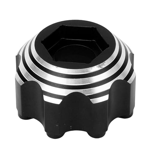 VBESTLIFE RC Wheel Hex Adapters, Aluminum Alloy 8x32 to 17mm Hex Adapters for 8x32 3.8in Wheels Electric Car Truck (Black) - color: Black