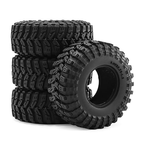 4PCS 1.3" Rubber Tire All Terrain Wheel Tyre with Foam Inserts for 1/12 1/14 1/18 1/24 Crawler Car for TRX4M SCX24 AX24 FCX24 FMS 1/24 Micro 1.0inch Beadlock Upgrade Parts (70x26MM) - color: 70x26mm