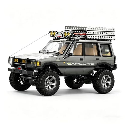 YUCT 1/18 RC Crawler 4WD Off-Road Truck, 2.4GHz All Terrain Rock Crawler | JXC LR1801 Portable Remote Control Car for Adults Outdoor Adventure (Matte Gray) - color: Matte Gray