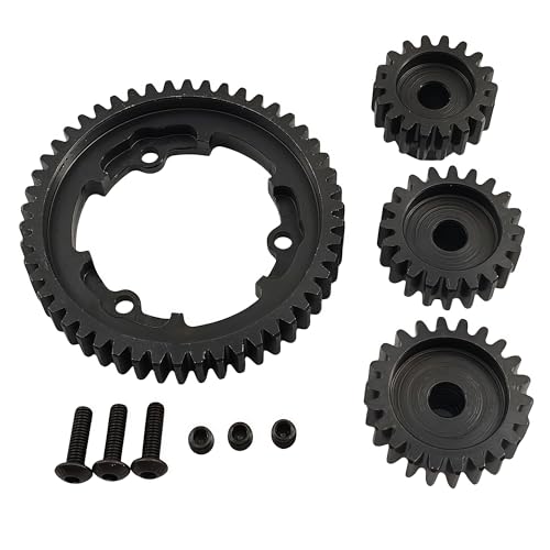 Hardened Steel Spur Gear Set with 18T 20T 22T Pinions for X-Maxx Maxx (50T) | 1/5 Scale,1/7 XO-1,1/10,E-Revo 2.0 VXL,Heavy Duty,Upgrade Parts,6447,High Strength,Wear Resistant - size: 50T