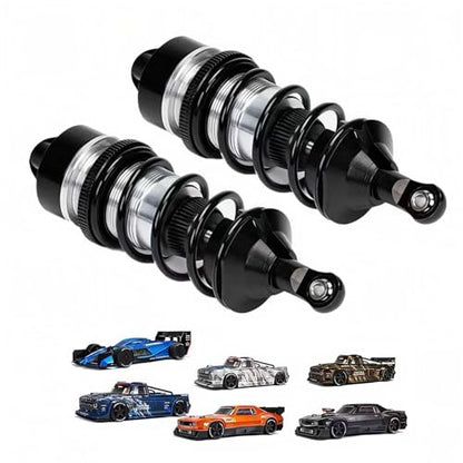 Aluminum Shock Absorber Upgrade Parts for Arrma 1/7 Felony 6S BLX Infraction 6S BLX Limitless Roller，Full Metal Front Rear RC Shocks Damper Replacement of #ARA330627, ARA330628 4Pcs/set(Black)