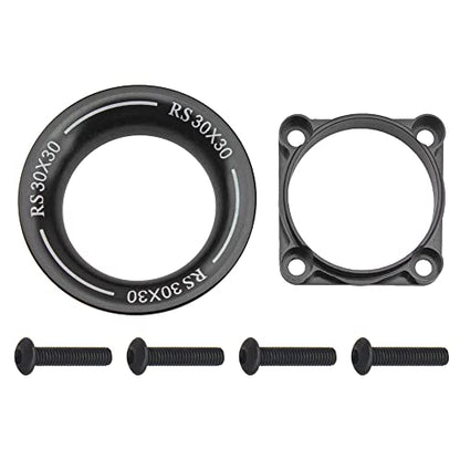 Metal Motor ESC Cooling Fan Cover Air Inlet Channel 3010 for 30mm×30mm 540 550 Motor Fan Compatible with 1/8 1/10 1/12 RC Car Truck (Black) - color: Black