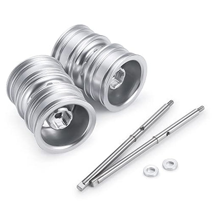 RCHUBAM Rear Wheel Rims with CVD Drive Shaft for 1/24 Axial SCX24 | Rear Wheel Hubs Crawler Car Upgrade Parts Replacement Accessories