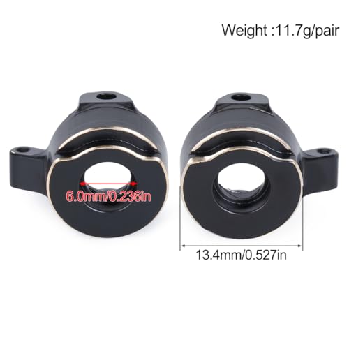 Brass Steering Knuckles Set for Axial SCX30 1/30 RC Crawler, Left & Right Pair with Bearings and Screws, 11.7g