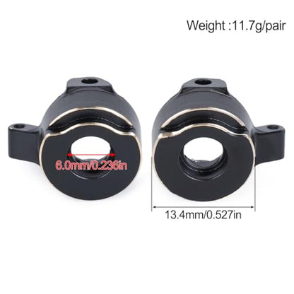 Brass Steering Knuckles Set for Axial SCX30 1/30 RC Crawler, Left & Right Pair with Bearings and Screws, 11.7g