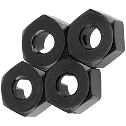 Metal 12mm Wheel Hex Hub Drive Adapters with Pins Screws Compatible with 1/10 Arrma Senton Granite Typhon Vorteks 3S Big Rock RC Car (Black) - color: Black