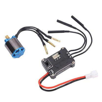 RiToEasysports Brushless Motor and ESC Combo, Aluminum Alloy FOC Sensorless RC Crawler Motor Set 5000KV 25A, Low Speed Linear Control 1 30 RC Crawler Truck Drivers