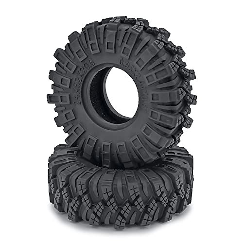 4Pcs 1.0" Crawler Tires Soft Rubber Wheels Tires 62mm, c | For 1:18 TRX4M, For 1:24 Axial SCX24 Deadbolt Bronco, RC Crawler Car - style: c
