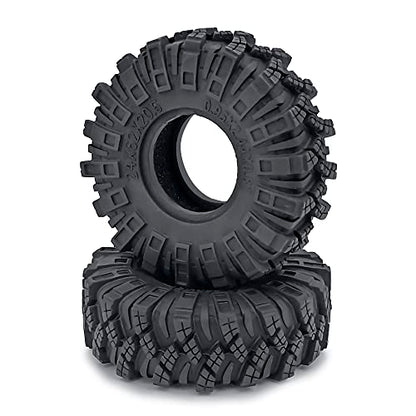 RCHUBAM 4PCS 1.0" Rubber Tires for 1/24 Axial SCX24 RC Crawler Upgrade Part | Crawler Tires,Tires for 90081 AXI00001 AXI00002 AXI00005 AXI00006