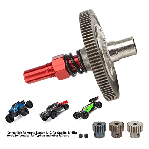 Slipper Gear Set, 91T Metal Differential Upgrade Kit, High-Performance Parts Assembly for RC Enthusiasts Off-Road Racing and Hobby Tuning(Red)