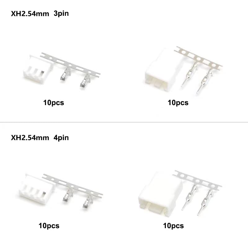 840PCS 2.0mm/2.54mm Pitch Wire-to-Wire Connector Kit, Includes Pin Headers, Crimp Pins for Dupont RC Servo, Arduino, SMT, SATA, EPS, PCIE, Battery Balancer - size: MX2.0 XH2.54 840PCS