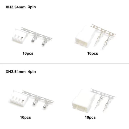 840PCS 2.0mm/2.54mm Pitch Wire-to-Wire Connector Kit, Includes Pin Headers, Crimp Pins for Dupont RC Servo, Arduino, SMT, SATA, EPS, PCIE, Battery Balancer - size: MX2.0 XH2.54 840PCS