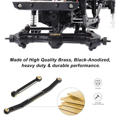 HobbyPark Brass Steering Links Linkage Set for Axial SCX24 Upgrades High-Tightening Compatible with Gladiator Bronco C10 JLU Deadbolt B17 1/24 Scale