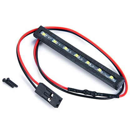 RC-Hub 7LEDs Roof Light Bar Headlights for 1/24 Axial SCX24 AXI90081 | White Light,RC Upgrade Parts for SCX24 Deadbolt