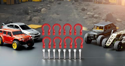 RC Car Trailer Buckle, 8 Pcs Metal Tow Shackle Lock Catch for RC Climbing Crawler Car Accessory Parts Car Model Accessory