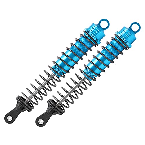 RC Crawler Shocks, Oil-Filled Adjustable Damper with Elastic Spring, Blue for 1/8 Scale RC Crawlers, Trail Trucks - color: Blue