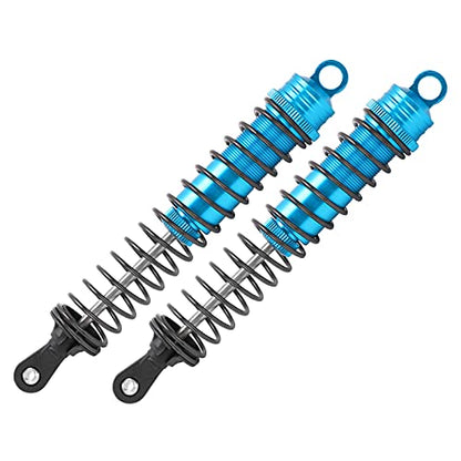 RC Crawler Shocks, Oil-Filled Adjustable Damper with Elastic Spring, Blue for 1/8 Scale RC Crawlers, Trail Trucks - color: Blue