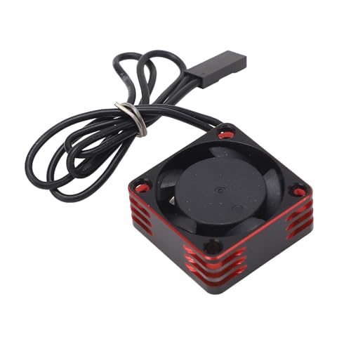 Keenso ESC Motor Cooling Fan, 25mm Universal RC Car Model Cooling Fan Lightweight Aluminum Alloy Plastic for AXIAL Hsp Hpi (red - color: Red