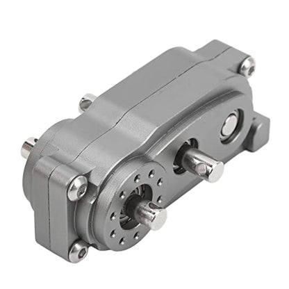 ZAWELYIO 2 Speed Gear Box Transfer Case for Axial SCX10 1/10 Scale Crawlers - 313mm WB CNC Machined with Dual Ratio Output (Ti Color) - color: Ti Color
