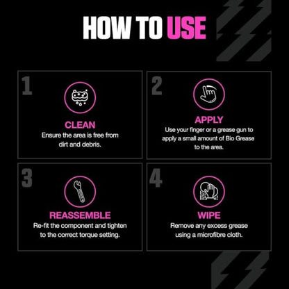 Muc-Off Bio Grease, 150g - Biodegradable Bike Grease for Pedals, Bearings and Components - Water-Resistant Bike Assembly Grease - size: 150g (Pack of 1)