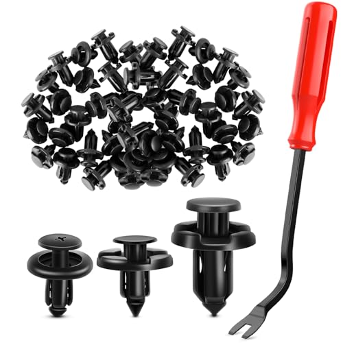 GOOACC 100PCS 7mm 8mm 10mm Compatible with Subaru Push Type Retainer Fasteners Rivets Clips OEM Upgrade for 90914-0007, 90913-0067 & 90914-0051 + Bonus Fastener Remover