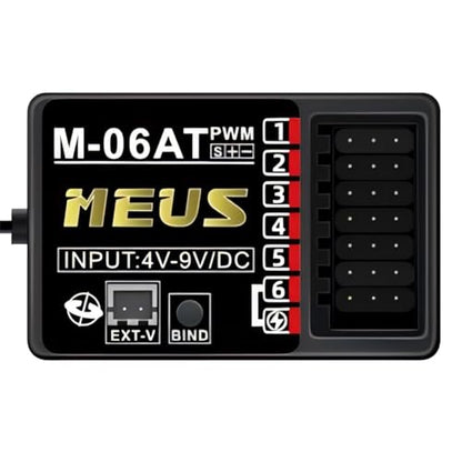 MEUS Transmitter 2 Receivers Orange+Receiver 6CH w/Gyro