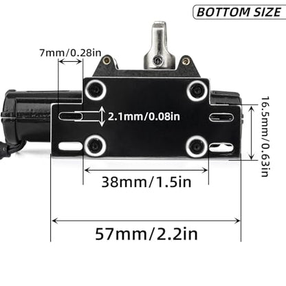 RC Metal Winch Wireless Remote Controller System for 1/10 RC Crawler Car Axial SCX10 90046 TRX4 TRX6 Gen8 Upgrade Parts (Black)