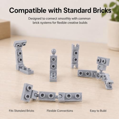Plate 1x2 Ball Joints Socket - 250pcs Connector Classic Briks Bulk Parts and Pieces Sets, Towball Pins Building Blcok Accessories Light Gray - color: Light Gray