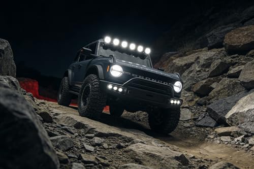 RC Car LED Roof Light Bar for Axial SCX30 1/30 Ford Bronco (White Round Light Bar) - color: White Round Light Bar