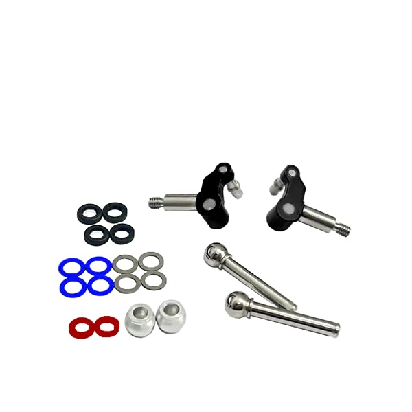 Nexx Racing Steering Knuckle Set for MR04-EVO2 - Remote Control Car, RC Cars 1/28 Scale Kyosho MR-04 EVO2 Chassis Set Upgrade Parts (HELIDIRECT) (Black)