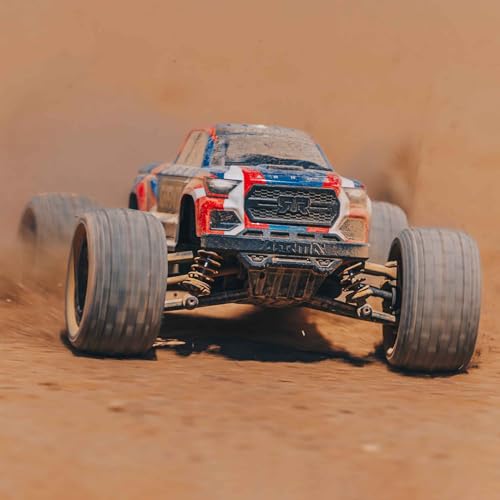 ARRMA RC Truck 1/18 Granite GROM MEGA 380 Brushed 4X4 Monster Truck RTR with Battery & Charger, Blue, ARA2102T1 - color: Blue