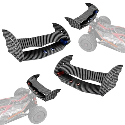 RC Rear Wing Tail for Arrma 1/8 Typhon 6s BLX RC Car Carbon Fiber Adjustable Wing Tail Spoiler (Blue) (Red) - color: Red