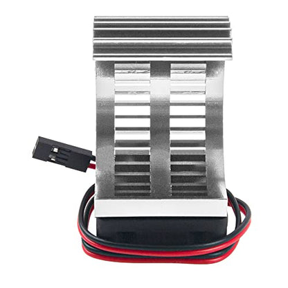 RC Motor Heatsink 540 545 550 Brushless Brushed Electric Engine Heat Sink with 5-6V Cooling Fan Compatible with Traxxas HSP HPI Wltoys Himoto Axial Tamiya 1/10 RC Crawler Truck Car (Silver) - color: Silver