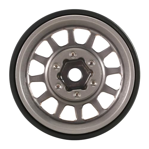 INJORA 42g 1.0 Plus Brass -3.75mm Offset Wheel for 1/24 1/18 RC (Grey) - color: Grey