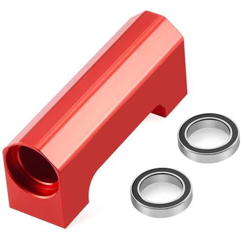 Parts For X-Maxx 1/5 Aluminum Alloy Center Drive Shaft Bearing Mount RC Car Monster Truck Upgrade Parts(Red) - color: Red