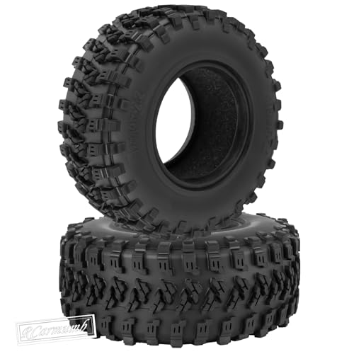 2.2 Inch RC Crawler Tires for 1/10 TRX4 SCX10 Capra AMG 6x6 Gen8 Everest Gen7 Pro Off-Road Vehicles,All-Terrain High Grip Soft Rubber Tires w/Deep Tread & Foam Insert,Styled - style: StyleD(4pcs)