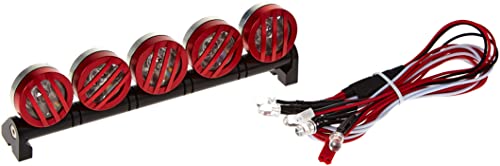 Yeah Racing 1/10 Aluminum Roof 5 White LED Light Set Red for RC Truck Crawler #YA-0370RD