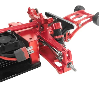 For Hyper Go For Mjx 14210 14209 H14BM Metal Steering Cup Upper Lower For Swing Arm Set Shock Tower Bracket Body Post RC Car Parts Replacement RC Car Upgrade Part(Red) - color: Red