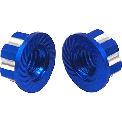 4Pcs Hexagonal Nuts, M4 Aluminum Alloy RC Wheel Hex Nuts Compatible with HSP Sakura D3 D4 1/10 RC Car (Blue) - color: Blue